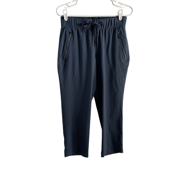 Eddie Bauer Women SZ XS Blue Elastic Waist Zippered Pockets Lightweight Pants - Picture 1 of 9